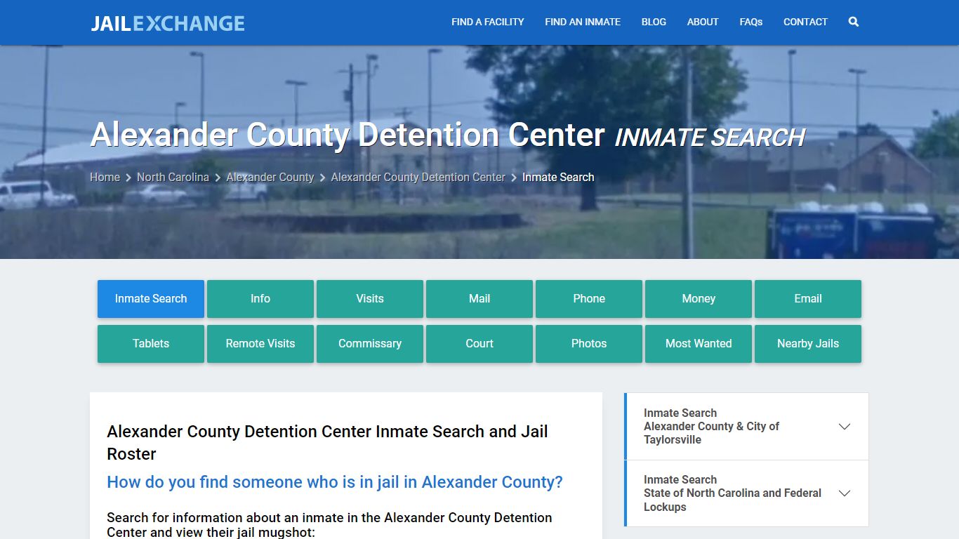 Alexander County Detention Center Inmate Search - Jail Exchange